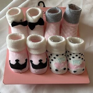 Juicy Couture Pink and White Baby Socks Collection